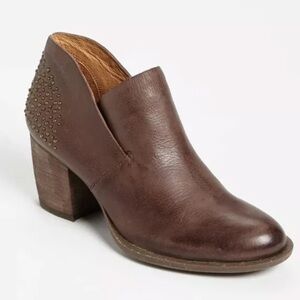 NAYA Valerie Brown Studs Leather Ankle Boots 11